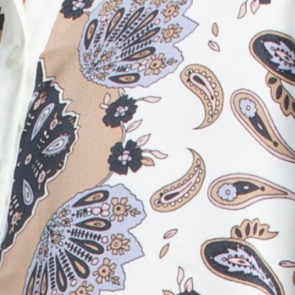 ELLEN TRACY Paisley Print Button Front Shirt - Picture 3 of 3